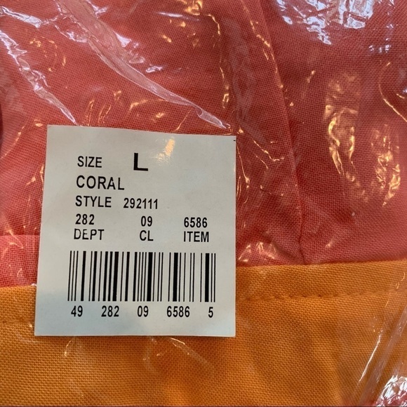 Xhilaration || NIP Strapless Coral ‘Challis’ Color Block Dress L - Picture 4 of 13